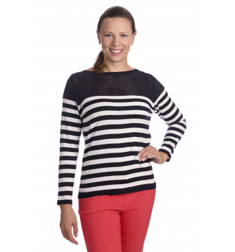 KR110 - dámská halenka proužky tmavě modrá