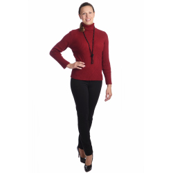 KR025 - dámský jednobarevný rolák bordó