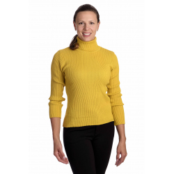 KR025 - dámský jednobarevný rolák žlutý
