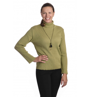 KR025 - dámský jednobarevný rolák zelený