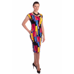 K021-326S - dámské šaty barevné obdélníky