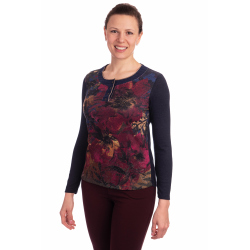 KA2027 - dámská halenka vínové květy