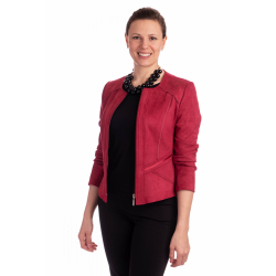 ST452 - dámský semišový kabátek bordó