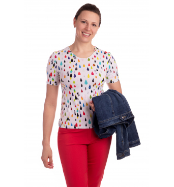 K021-114 - dámské tričko barevné kapky