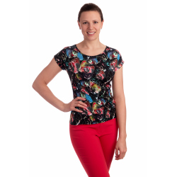 K021-110T - dámské tričko duhové květy