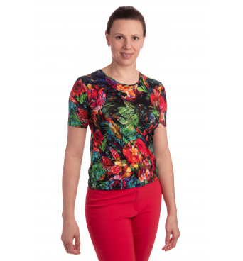 K021-111 - dámské tričko barevná džungle