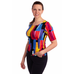 K021-326 - dámské tričko barevné obdélníky