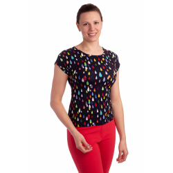 K020-113T - dámské tričko barevné kapky
