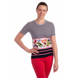 K021-106 - dámské tričko bobuloviny v pruzích