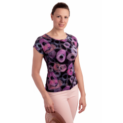 K021-320T - dámské tričko fialové kroužky