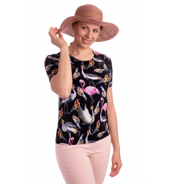 K021-324 - dámské tričko ptáčci