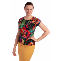 K021-111T - dámské tričko barevná džungle