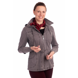 Lafei-Nier - dámská šedá džínová bunda 