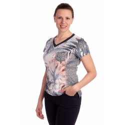 BAG21V534 - dámské tričko modré orchideje