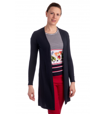 DAM195 - dámský dlouhý kardigan tmavomodrý