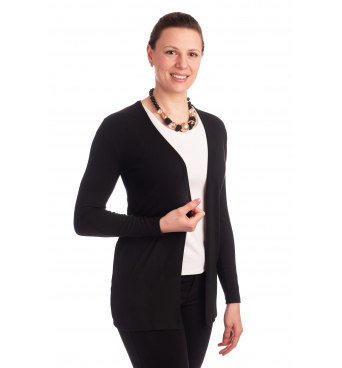 DAM837 - dámský krátký černý kardigan 