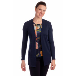 DAM837 - dámský krátký tmavomodrý kardigan