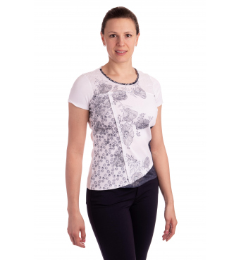 KA20038 - dámské tričko bílé květy