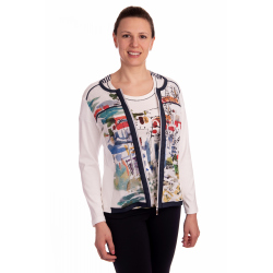 BAG21545 - dámský kabátek barevné městečko