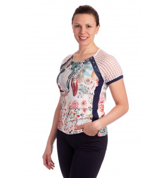 KA21022 - dámské tričko barevné kaktusy