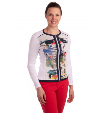 KA21030 - dámský kabátek barevné městečko