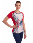 BAG21502 - dámské tričko červený květ