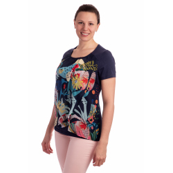 BAG21536 - dámské tričko barevný květinový vzor