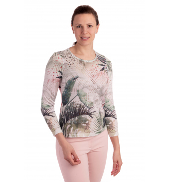 DI4003 - dámský svetr palmové listy