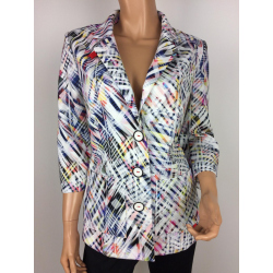 MAR006 - dámské sako barevné proužky