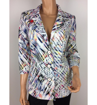 MAR006 - dámské sako barevné proužky