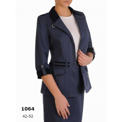 AST1064 - dámský modrý bavlněný  Safari kostým