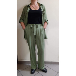 F001 - dámské letní zelené kalhoty