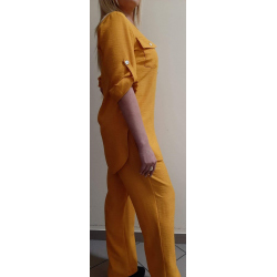 F001 - dámské letní žluté kalhoty