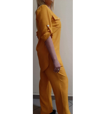 F001 - dámský letní žlutý kostým