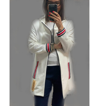 Lampas - dámský bavlněný kabátek bílý