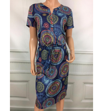 Almax - šaty barevný geometrický vzor