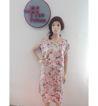 DAM400 - dámské šaty růžové květy