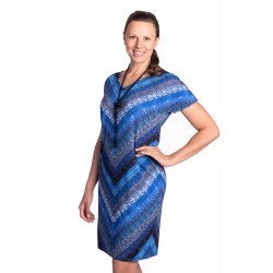 Aleks - dámské šaty modré šipky