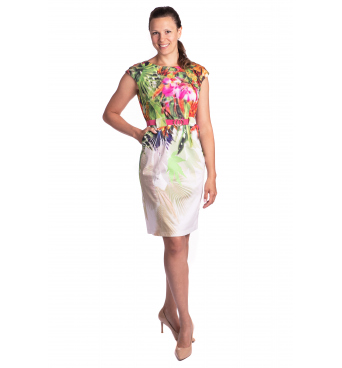 Wesley - dámské šaty barevná orchidej