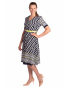 Wesley - dámské šaty černobílý geometrický vzor