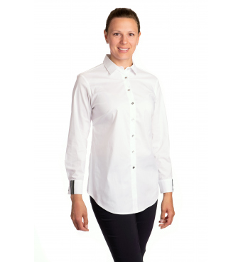 Wagab - dámská bílá halenka lampas