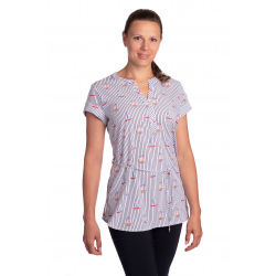 Marina - dámská tunika lodičky světle modrá