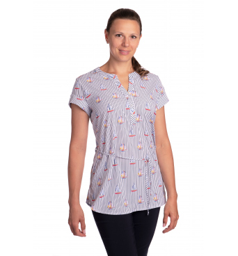 Marina - dámská tunika lodičky světle modrá