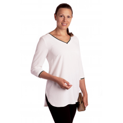 Lampas - dámská dlouhá bílá tunika