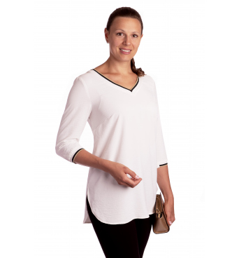 Lampas - dámská dlouhá bílá tunika