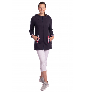 Lampas - dámský bavlněný kabátek modrý