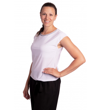 Largo - dámské bílé tričko s aplikací