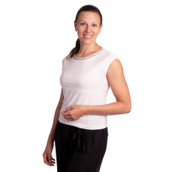 Largo - dámské smetanové tričko s aplikací