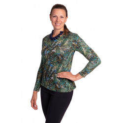 K021-728 - dámská halenka zelené kapradí