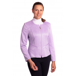 ST452 - dámský semišový kabátek  světle fialový